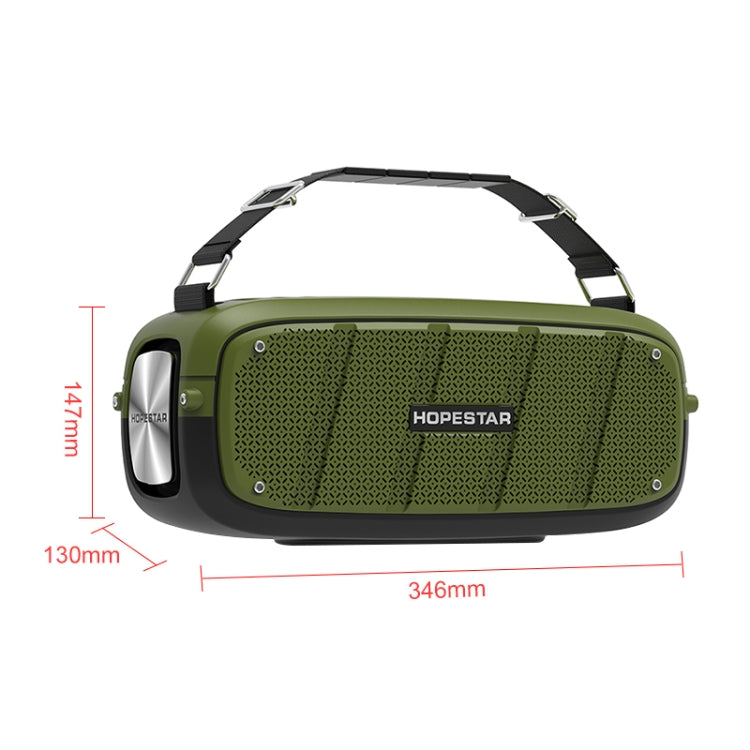 HOPESTAR A20 Pro TWS Portable Outdoor Waterproof Subwoofer Bluetooth Speaker with Microphone, Support Power Bank & Hands-free Call & U Disk & TF Card & 3.5mm AUX (Green) - free shipping - PMC Jewellery - Order now!