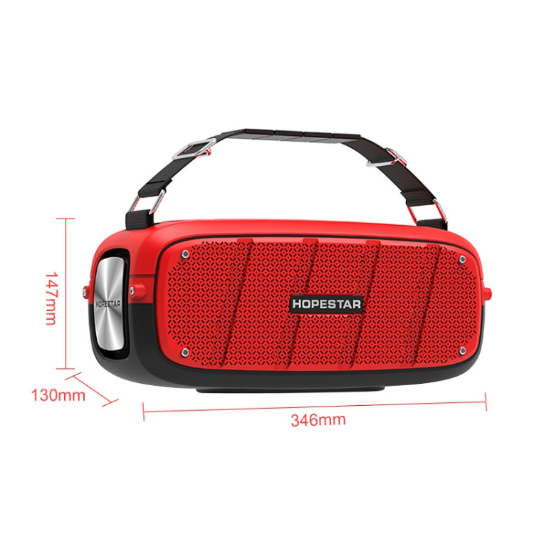 HOPESTAR A20 Pro TWS Portable Outdoor Waterproof Subwoofer Bluetooth Speaker with Microphone, Support Power Bank & Hands-free Call & U Disk & TF Card & 3.5mm AUX (Red) - free shipping - PMC Jewellery - Order now!