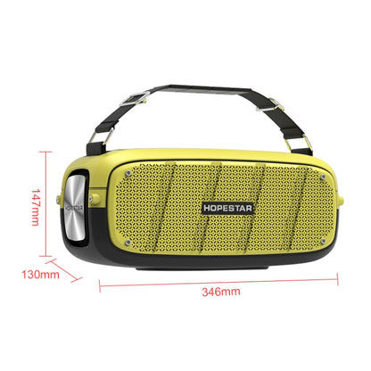 HOPESTAR A20 Pro TWS Portable Outdoor Waterproof Subwoofer Bluetooth Speaker with Microphone, Support Power Bank & Hands-free Call & U Disk & TF Card & 3.5mm AUX (Yellow) - free shipping - PMC Jewellery - Order now!