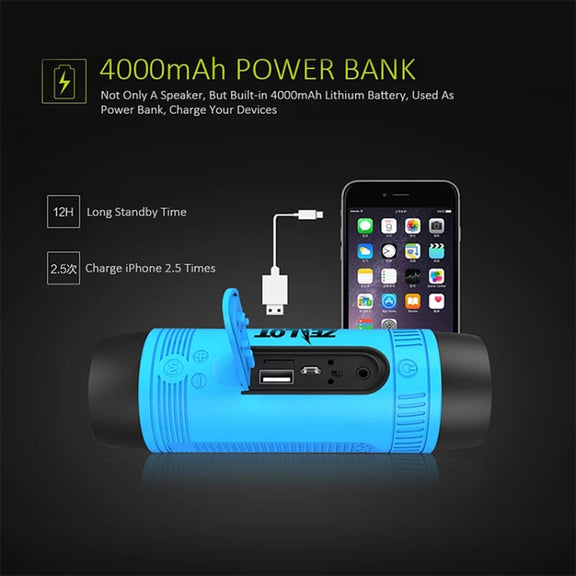 ZEALOT S1 Bluetooth 4.0 Wireless Wired Stereo Speaker Subwoofer Audio Receiver with 4000mAh Battery, Support 32GB Card, For iPhone, Galaxy, Sony, Lenovo, HTC, Huawei, Google, LG, Xiaomi, other Smartphones(Coffee)