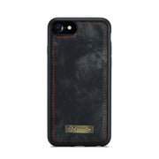 CaseMe for  iPhone 8 & 7  Multifunctional Leather Billfold with Detachable Magnetic PC Back Protective Case & Holder & 10 Card Slots & 3 Cash Slots & 1 Zipper Wallet & 2 Photo Frames & 3 Magnetic Clasps(Black)