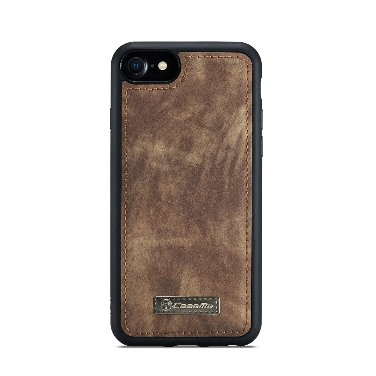 CaseMe for  iPhone 8 & 7  Multifunctional Leather Billfold with Detachable Magnetic PC Back Protective Case & Holder & 10 Card Slots & 3 Cash Slots & 1 Zipper Wallet & 2 Photo Frames & 3 Magnetic Clasps(Coffee)