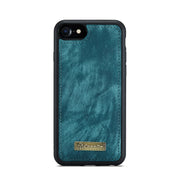 CaseMe for  iPhone 8 & 7  Multifunctional Leather Billfold with Detachable Magnetic PC Back Protective Case & Holder & 10 Card Slots & 3 Cash Slots & 1 Zipper Wallet & 2 Photo Frames & 3 Magnetic Clasps(Blue)