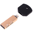 RC16 Dual 8 Pin Female to 8 Pin Male Key Shape Mini Portable Audio & Charge Adapter(Gold) - Converter & Adapter by PMC TechLife | Online Shopping South Africa | PMC TechLife | Buy Now Pay Later Mobicred