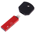 RC16 Dual 8 Pin Female to 8 Pin Male Key Shape Mini Portable Audio & Charge Adapter(Red) - Converter & Adapter by PMC TechLife | Online Shopping South Africa | PMC TechLife | Buy Now Pay Later Mobicred