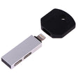RC16 Dual 8 Pin Female to 8 Pin Male Key Shape Mini Portable Audio & Charge Adapter(White) - Converter & Adapter by PMC TechLife | Online Shopping South Africa | PMC TechLife | Buy Now Pay Later Mobicred