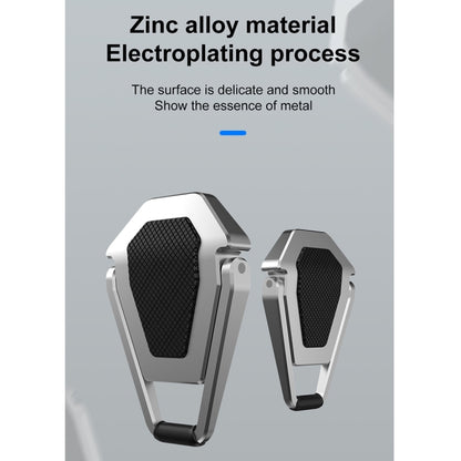 2 PCS R-JUST BJ01 Universal Stickable Shield Shape Laptop Foldable Stand(Silver) - free shipping - PMC Jewellery - Order now!