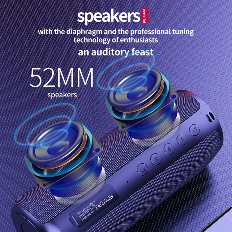 ZEALOT S51 Portable Stereo Bluetooth Speaker with Built-in Mic, Support Hands-Free Call & TF Card & AUX(Red) - free shipping - PMC Jewellery - Order now!