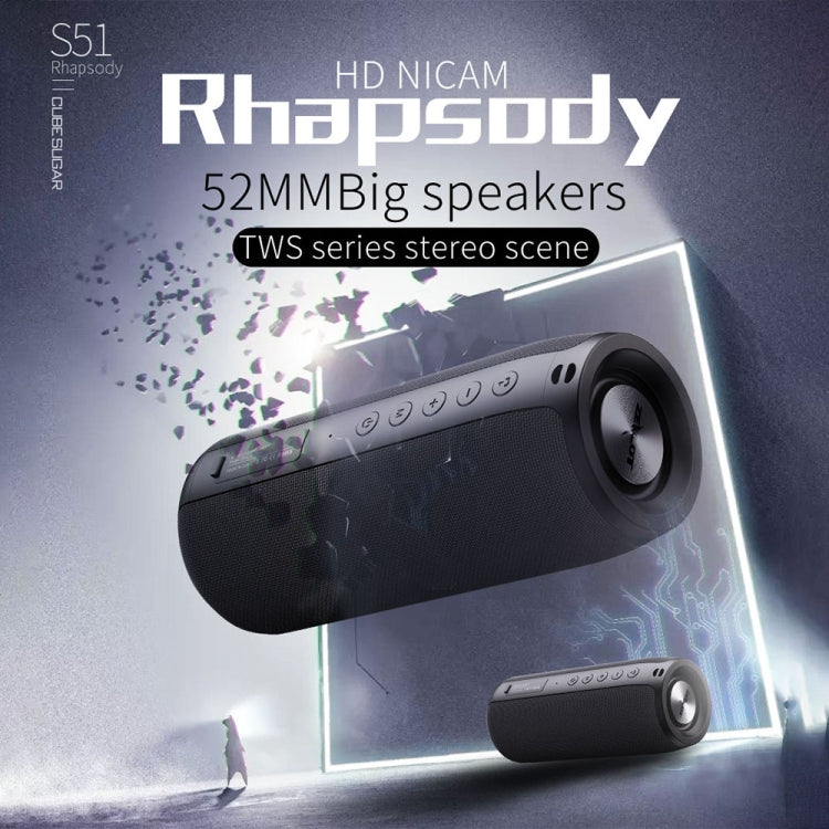 ZEALOT S51 Portable Stereo Bluetooth Speaker with Built-in Mic, Support Hands-Free Call & TF Card & AUX(Red) - free shipping - PMC Jewellery - Order now!