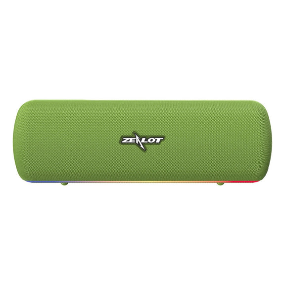 ZEALOT S55 Portable Stereo Bluetooth Speaker with Built-in Mic, Support Hands-Free Call & TF Card & AUX (Green)
