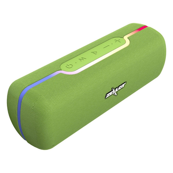 ZEALOT S55 Portable Stereo Bluetooth Speaker with Built-in Mic, Support Hands-Free Call & TF Card & AUX (Green)