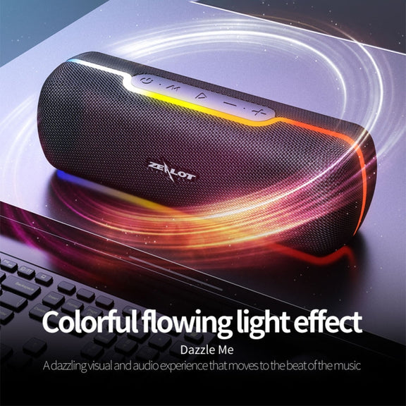 ZEALOT S55 Portable Stereo Bluetooth Speaker with Built-in Mic, Support Hands-Free Call & TF Card & AUX (Green)