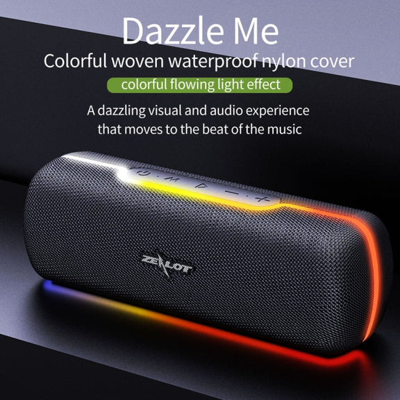 ZEALOT S55 Portable Stereo Bluetooth Speaker with Built-in Mic, Support Hands-Free Call & TF Card & AUX (Green)