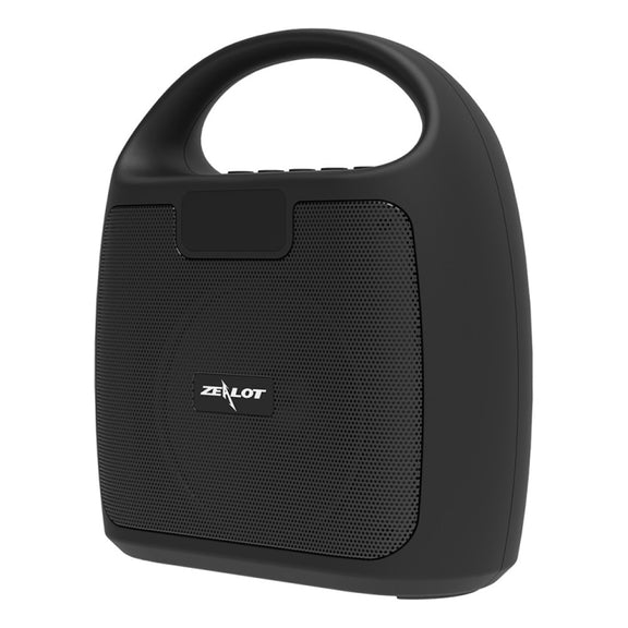 ZEALOT S42 Portable FM Radio Wireless Bluetooth Speaker with Built-in Mic, Support Hands-Free Call & TF Card & AUX (Black)
