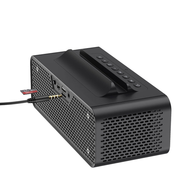 Oneder V06 Smart Sound Box Wireless Bluetooth Speaker, LED Screen Alarm Clock, Support Hands-free & FM & TF Card & AUX & USB Drive (Black)