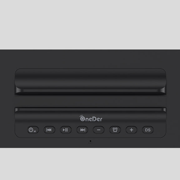 Oneder V06 Smart Sound Box Wireless Bluetooth Speaker, LED Screen Alarm Clock, Support Hands-free & FM & TF Card & AUX & USB Drive (Black)