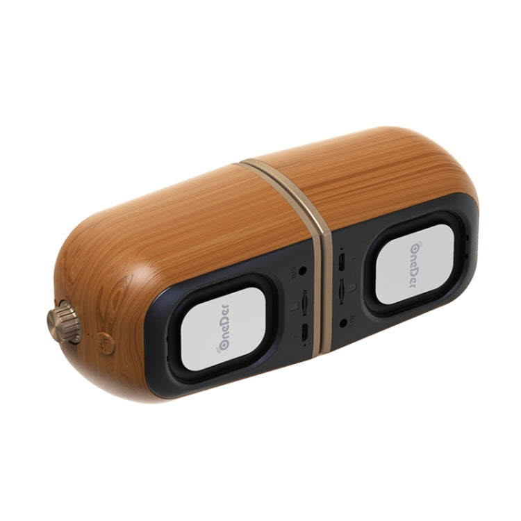 Oneder V8 Magnetic Suction Pair Stereo Sound Box Wireless Bluetooth Speaker with Strap, Support Hands-free & TF Card & AUX & USB Drive(Bronze)