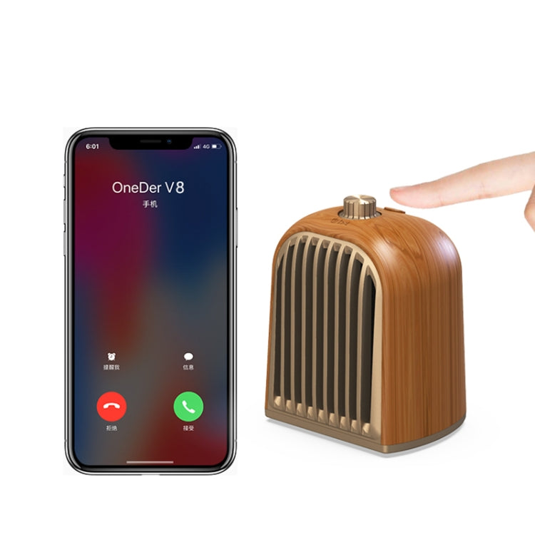 Oneder V8 Magnetic Suction Pair Stereo Sound Box Wireless Bluetooth Speaker with Strap, Support Hands-free & TF Card & AUX & USB Drive(Bronze)