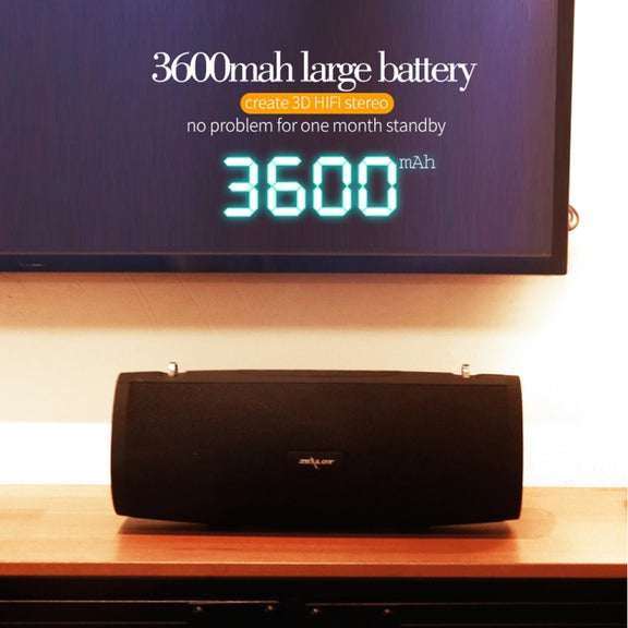 ZEALOT S39 Portable Subwoofer Wireless Bluetooth Speaker with Built-in Mic, Support Hands-Free Call & TF Card & AUX (Black)