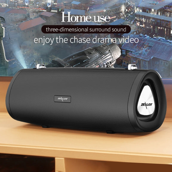 ZEALOT S39 Portable Subwoofer Wireless Bluetooth Speaker with Built-in Mic, Support Hands-Free Call & TF Card & AUX (Black)