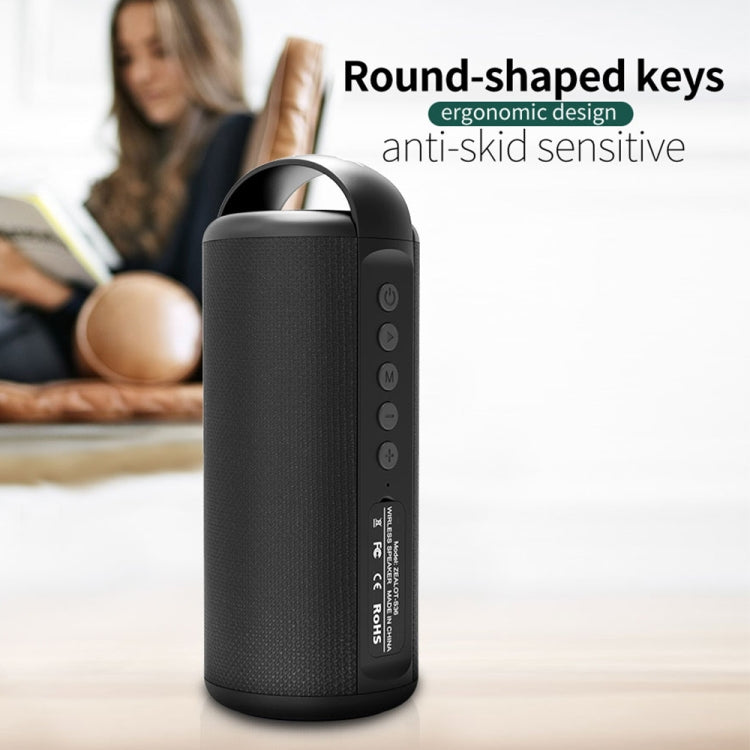 ZEALOT S36 Portable Heavy Bass Wireless Bluetooth Speaker with Built-in Mic, Support Hands-Free Call & TF Card & AUX (Black)
