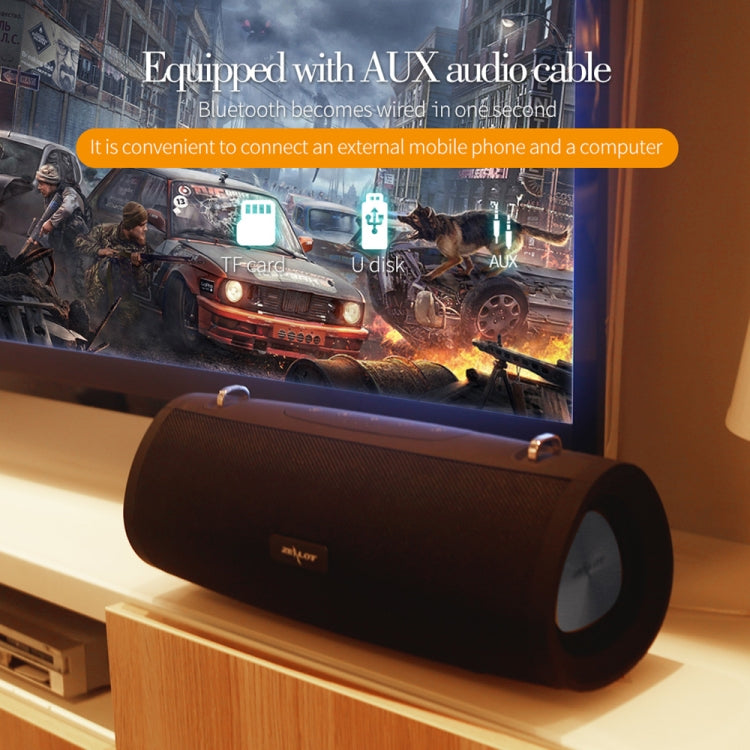 ZEALOT S38 Portable Subwoofer Wireless Bluetooth Speaker with Built-in Mic, Support Hands-Free Call & TF Card & AUX (Black)