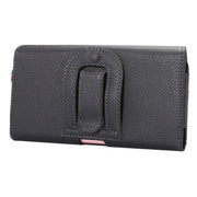 Universal Litchi Texture Vertical Flip Thwartwise PU Leather Case / Waist Bag with Back Splint & Card Slots & 15cm Lanyard for iPhone 8 Plus & 7 Plus   & 6s Plus & 6 Plus, Galaxy Note 8 & Galaxy C9 Pr ... & Mate 7 & P9 Plus, Size: 16 x 8.3 x 1.5 cm(Black)