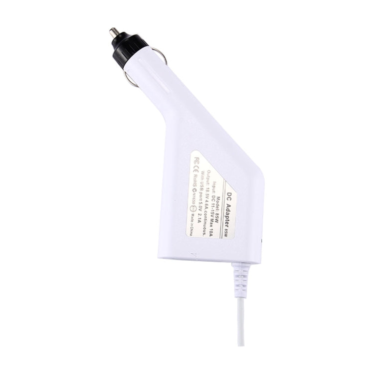 85W 18.5V 4.6A 5 Pin L Style MagSafe 1 Car Charger with 1 USB Port for Apple Macbook A1150 / A1151 / A1172 / A1184 / A1211 / A1370 , Length: 1.7m - Cable & Adapter by PMC Jewellery | Online Shopping South Africa | PMC Jewellery | Buy Now Pay Later Mobicred
