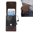 6.3 inch and Below Universal Crazy Horse Texture 3 Pouches Vertical Flip Leather Case with Belt Hole & Climbing Buckle for Galaxy Note 8, Sony, Huawei, Meizu, Lenovo, ASUS, Cubot, Oneplus, Oukitel, Xiaomi, DOOGEE, Vkworld, and other Smartphones(Brown) - More iPhone Cases by PMC TechLife | Online Shopping South Africa | PMC TechLife | Buy Now Pay Later Mobicred