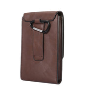6.3 inch and Below Universal Crazy Horse Texture 3 Pouches Vertical Flip Leather Case with Belt Hole & Climbing Buckle for Galaxy Note 8, Sony, Huawei, Meizu, Lenovo, ASUS, Cubot, Oneplus, Oukitel, Xiaomi, DOOGEE, Vkworld, and other Smartphones(Brown)