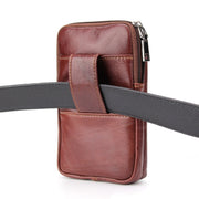6.3 inch and Below Universal Crazy Horse Texture Genuine Leather Men Vertical Style Case Waist Bag with Belt Hole for Sony, Huawei, Meizu, Lenovo, ASUS, Cubot, Oneplus, Xiaomi, Ulefone, Letv, DOOGEE, Vkworld, and other Smartphones(Brown)