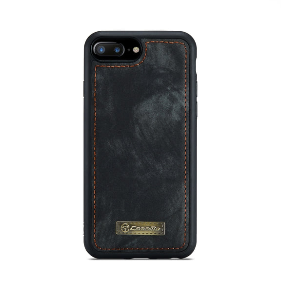 CaseMe for iPhone 8 Plus & 7 Plus   Multifunctional Leather Billfold with Detachable Magnetic PC Back Protective Case & Holder & 11 Card Slots & 3 Cash Slots & 1 Zipper Wallet & 2 Photo Frames & 3 Magnetic Clasps(Black)