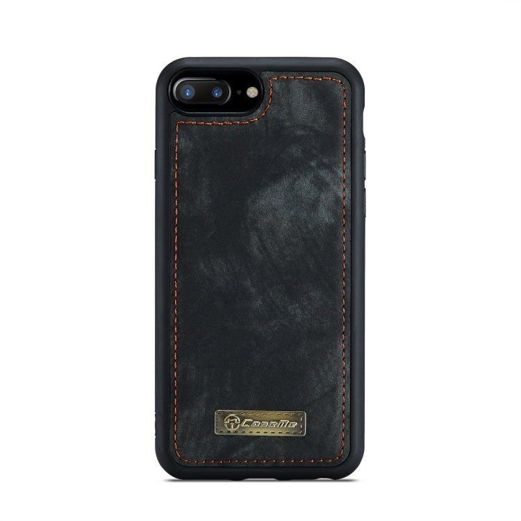 CaseMe for iPhone 8 Plus & 7 Plus   Multifunctional Leather Billfold with Detachable Magnetic PC Back Protective Case & Holder & 11 Card Slots & 3 Cash Slots & 1 Zipper Wallet & 2 Photo Frames & 3 Magnetic Clasps(Black)