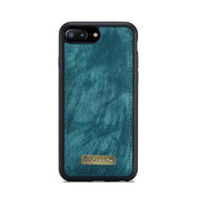 CaseMe for iPhone 8 Plus & 7 Plus   Multifunctional Leather Billfold with Detachable Magnetic PC Back Protective Case & Holder & 11 Card Slots & 3 Cash Slots & 1 Zipper Wallet & 2 Photo Frames & 3 Magnetic Clasps(Blue)