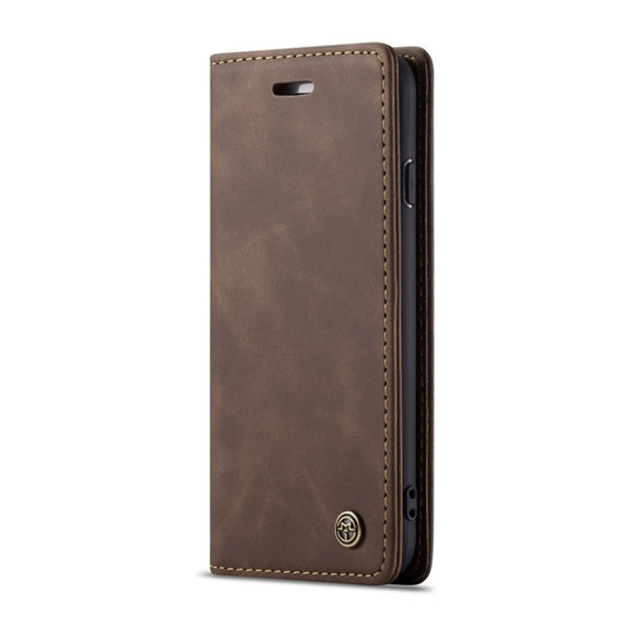CaseMe-013 Multifunctional Retro Frosted Horizontal Flip Leather Case for iPhone 7 / 8, with Card Slot & Holder & Wallet(Coffee)