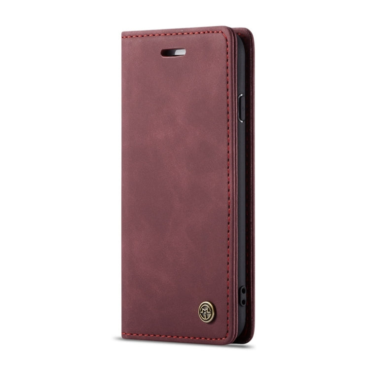 CaseMe-013 Multifunctional Retro Frosted Horizontal Flip Leather Case for iPhone 7 / 8, with Card Slot & Holder & Wallet(Wine Red) - free shipping - PMC Jewellery - Order now!