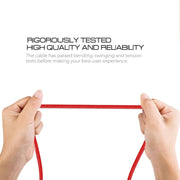 1m 2A USB to 8 Pin Nylon Weave Style Data Sync Charging Cable(Red)