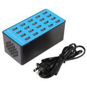 WLX-A5+ 100W 20 USB Ports Charger Station Automatically Assigned Smart Charger with Power LED Indicator, US Plug
