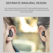 X8 TWS Outdoor Sports Portable In-ear Bluetooth V5.0 Earphone with Charging Box(Black)