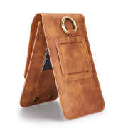 DG.MING Universal Cowskin Leather Protective Case Waist Bag with Card Slots & Hook, For iPhone, Samsung, Sony, Huawei, Meizu, Lenovo, ASUS, Oneplus, Xiaomi, Cubot, Ulefone, Letv, DOOGEE, Vkworld, and other Smartphones Below 5.2 inch(Brown)