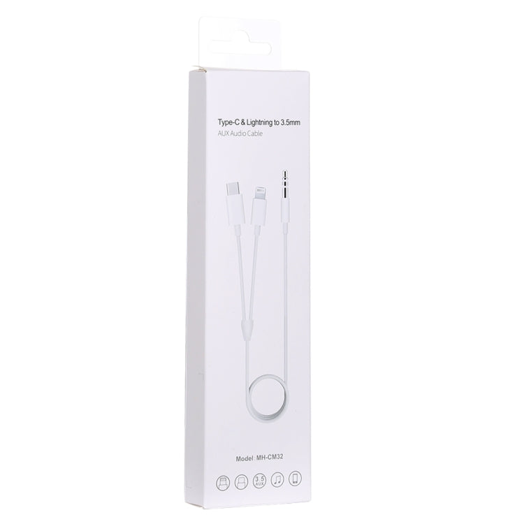 MH-CM32 8 Pin & Type-C to 3.5mm Jack Mobile Phone Audio Cable