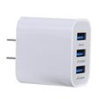3.1A 3 USB Ports Quick Charger Travel Charger, US Plug(White) - USB Charger by PMC TechLife | Online Shopping South Africa | PMC TechLife | Buy Now Pay Later Mobicred