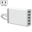 XBX09 40W 5V 8A 5 USB Ports Quick Charger Travel Charger, US Plug(White) - Multifunction Charger by PMC TechLife | Online Shopping South Africa | PMC TechLife | Buy Now Pay Later Mobicred