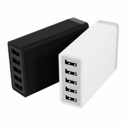 XBX09 40W 5V 8A 5 USB Ports Quick Charger Travel Charger, EU Plug(EU Plug)