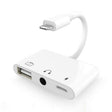 3 in 1 Multi-function 8 Pin + 3.5mm + USB 3.0 OTG to 8 Pin Male Fast Charging & Music Audio & Card Reading Adapter (White) - Converter & Adapter by PMC TechLife | Online Shopping South Africa | PMC TechLife