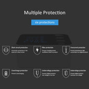 CDA30 20W 3 USB Ports + USB-C / Type-C Ports Multi-function Charger with LED Display, US Plug