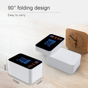CDA33Q 40W QC 3.0 USB + 3 USB Ports + USB-C / Type-C Ports Multi-function Charger with LED Display, EU Plug
