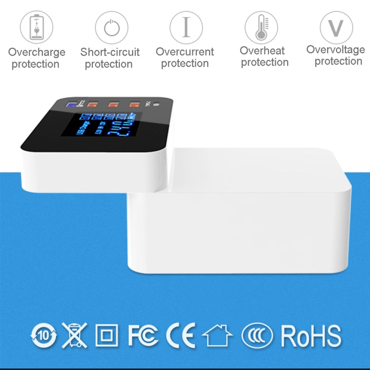 CDA33Q 40W QC 3.0 USB + 3 USB Ports + USB-C / Type-C Ports Multi-function Charger with LED Display, AU Plug - free shipping - PMC Jewellery - Order now!