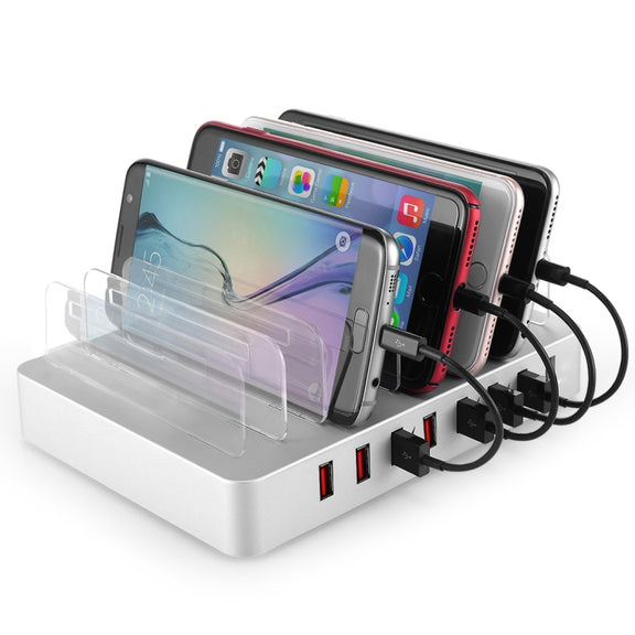X6 96W 2.4A 8 USB Ports Smart Charger with Detachable Bezel, UK Plug(Black)