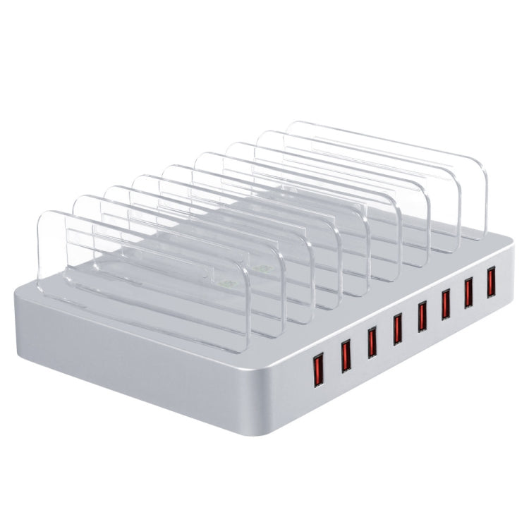 X6 96W 2.4A 8 USB Ports Smart Charger with Detachable Bezel, UK Plug(White)